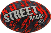 STREET RUGBY BALL - BLACK/ORANGE - SIZE 4 - Optimum